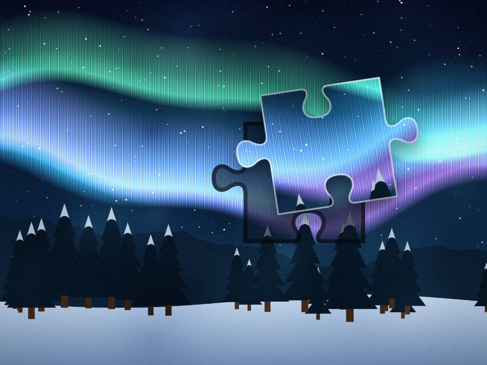 Northern lights, an original illustration