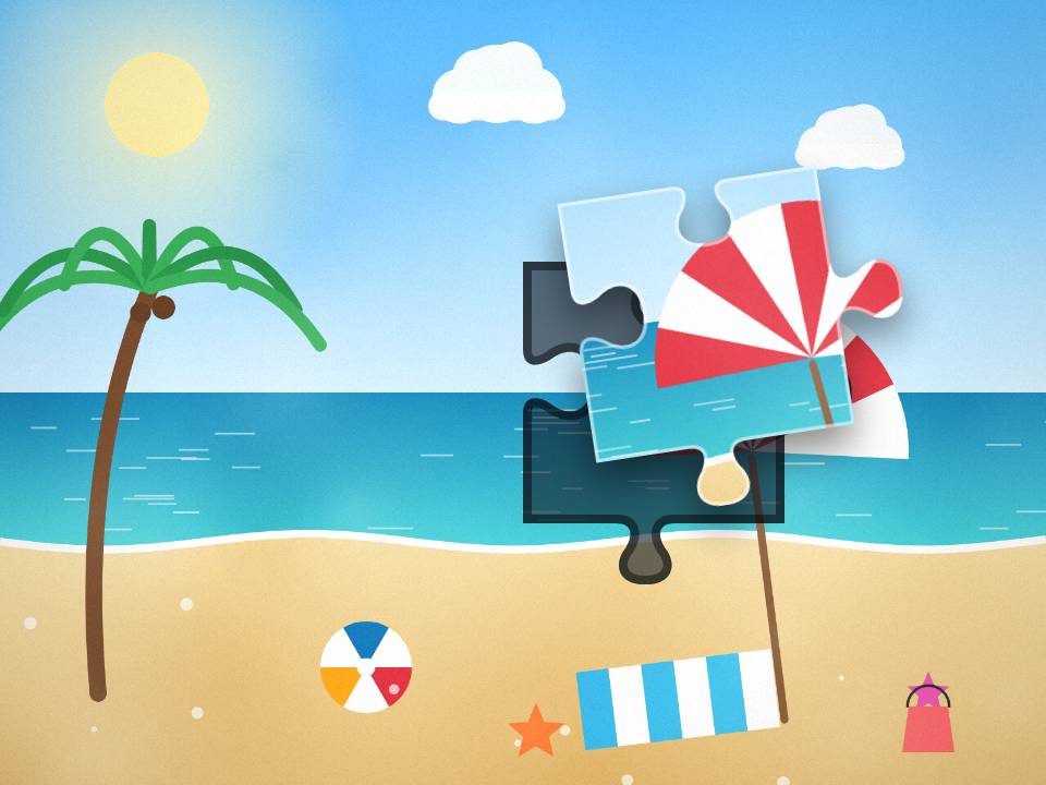 Beach day, an original illustration
