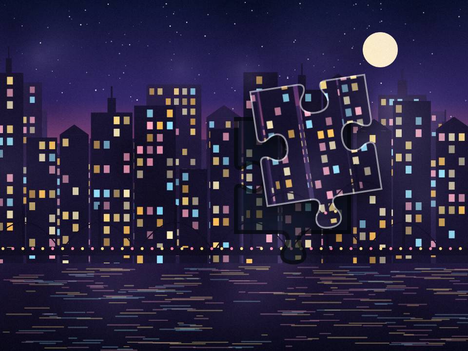 City lights, an original illustration