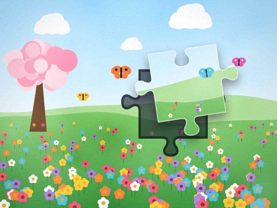 Spring meadow, an original illustration