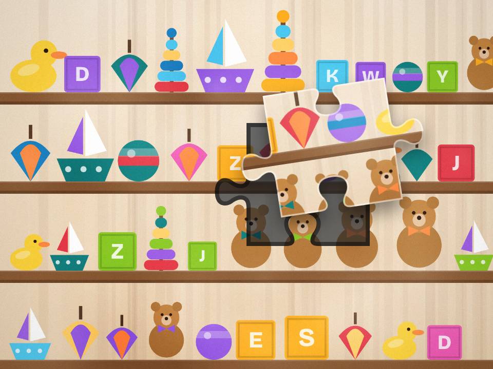 Toy shelf, an original illustration