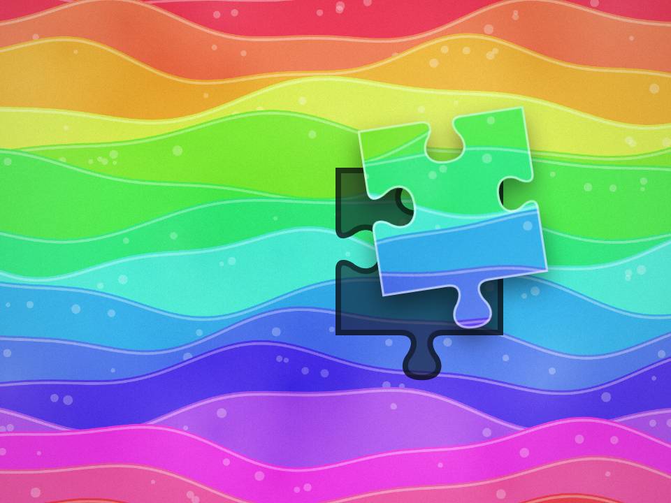 Rainbow waves, an original illustration